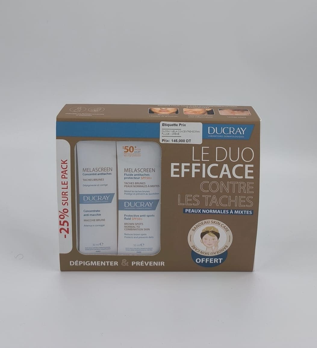 Ducray Melascreen Concentre Anti Tache Eclat +ecran Fluid A 25%