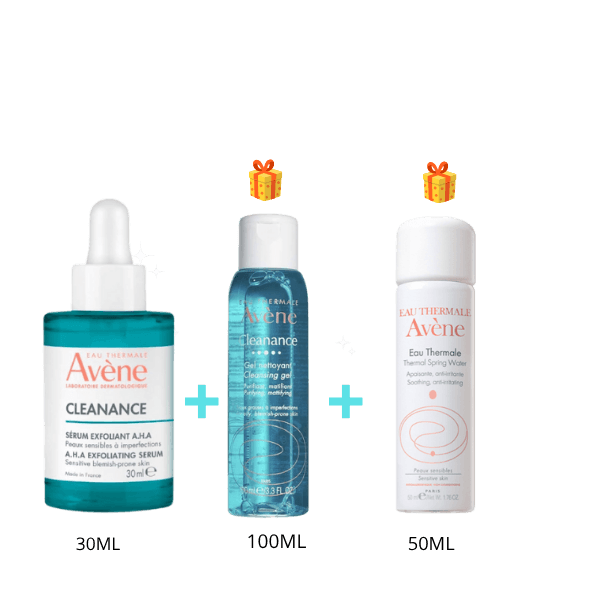 Avene Cleanance Serum Exfoliant Aha 30 ML + GEL Nettoyant Et Eau Thermale Offerts