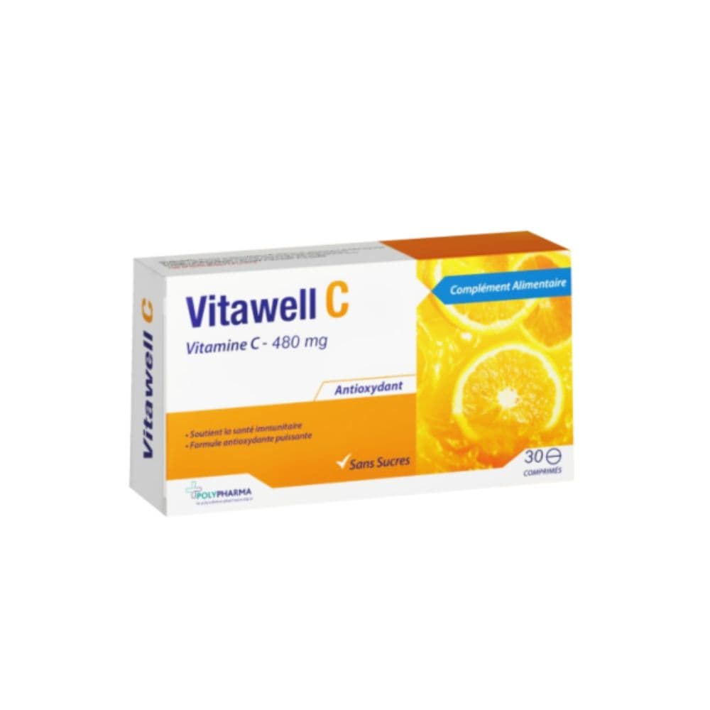 Vitawell C Vitamine C 480 Mg 30 Comprimes