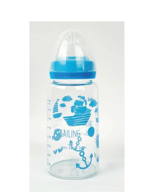 Bambini Bib Large En Verre 240ML 614 Bleu
