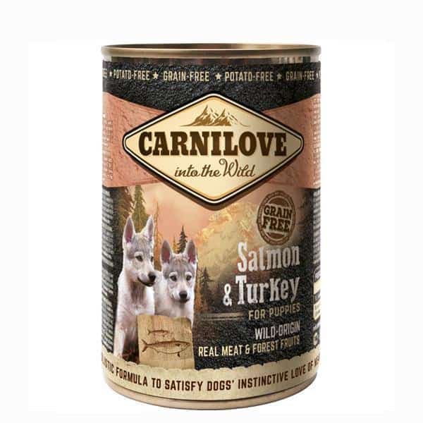 Boite Carnilove Saumon Dinde Chiot 400g