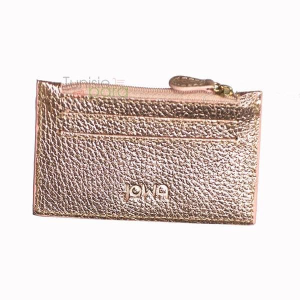 Jowa Porte Carte Zip Couleur Bronze