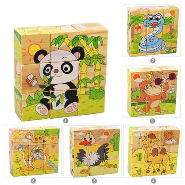 Jouet: Puzzle 6 Faces Bois