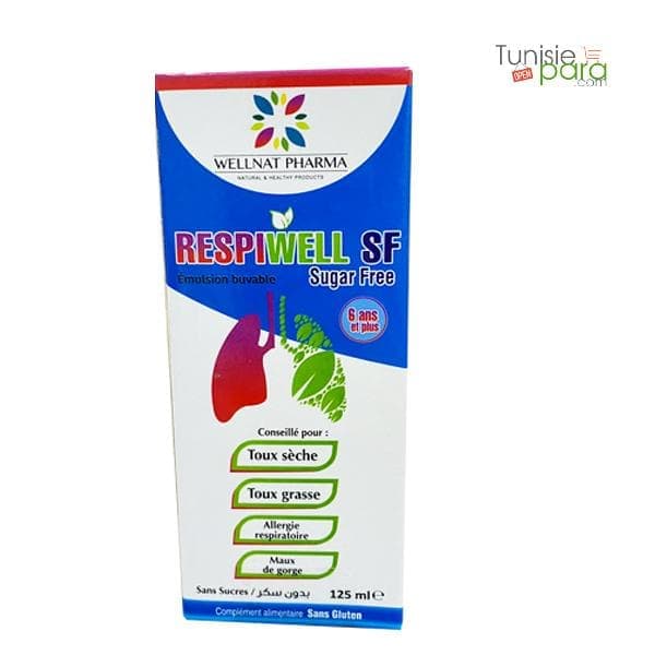 Respiwell Sirop Ad/enf Toux 6 Ans+ Ss Sucre 125ml