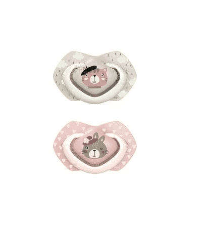 Canpol Babies 2 Sucette Universelle 18M+ Bonjour Paris Rose