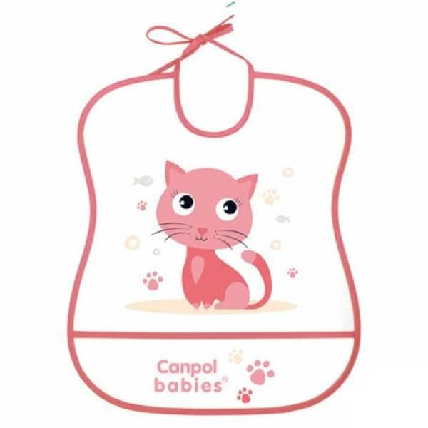 Canpol Babies Bavoir Impermeable Rose Avec Poche