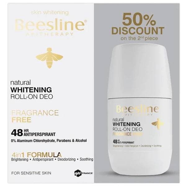 Beesline Pack 2 Roll On Deo Fragrance Free 50ml*2
