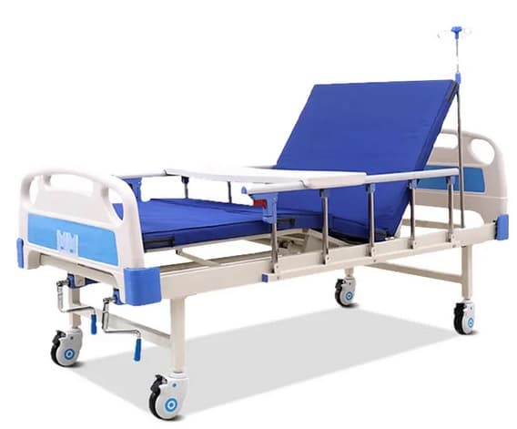 Lit Medical Manuelle A Deux Articulation Avec Accessoire