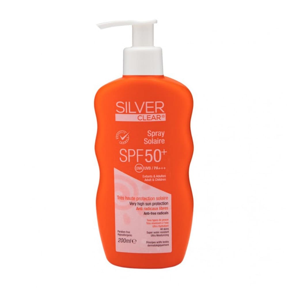 Silver Clear Spray Solaire Spf50 200ml