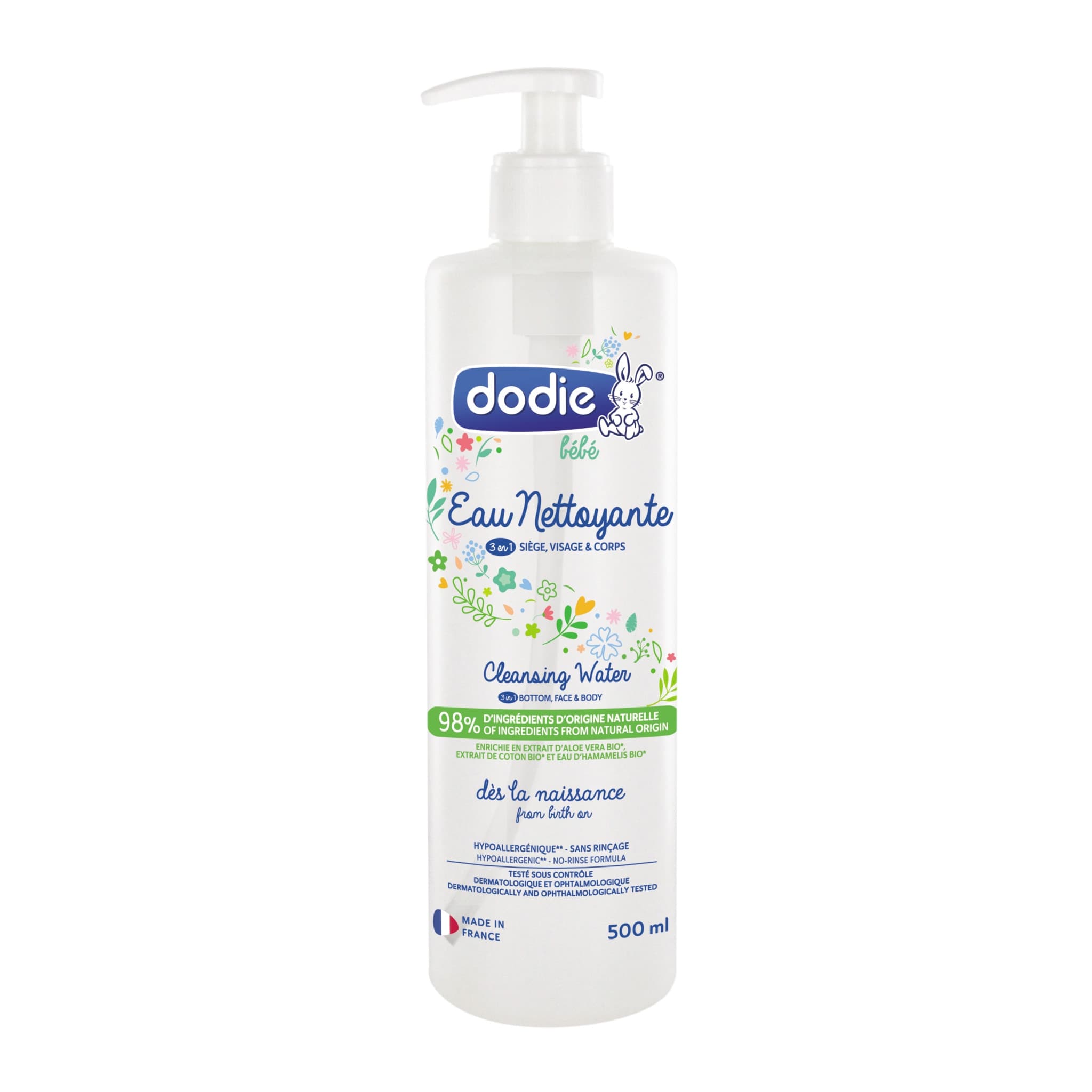 Dodie Eau Nettoyante Bebe 3 En 1 500ml