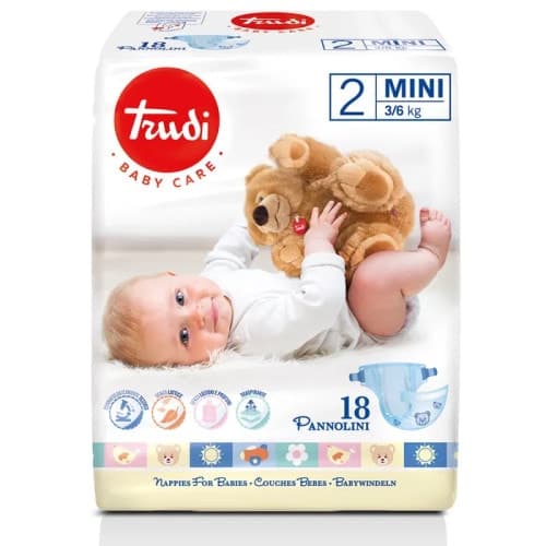 Trudi Couches Bebes T2 3-6Kg 18 Pieces