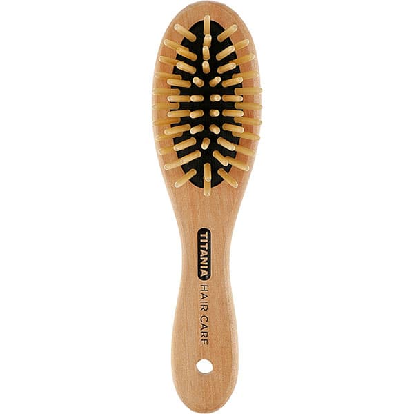 Titania Brosse Pneumatique Nature Hetre 6 Rangee 18cm 2820