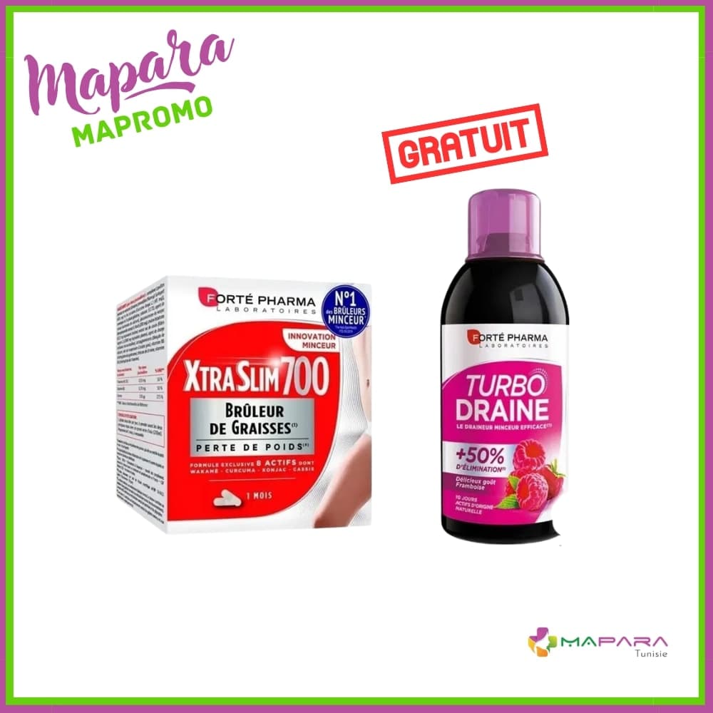 Forte Pharma Xtraslim 700 120 Gelules + Turbodraine 500ml (offert)