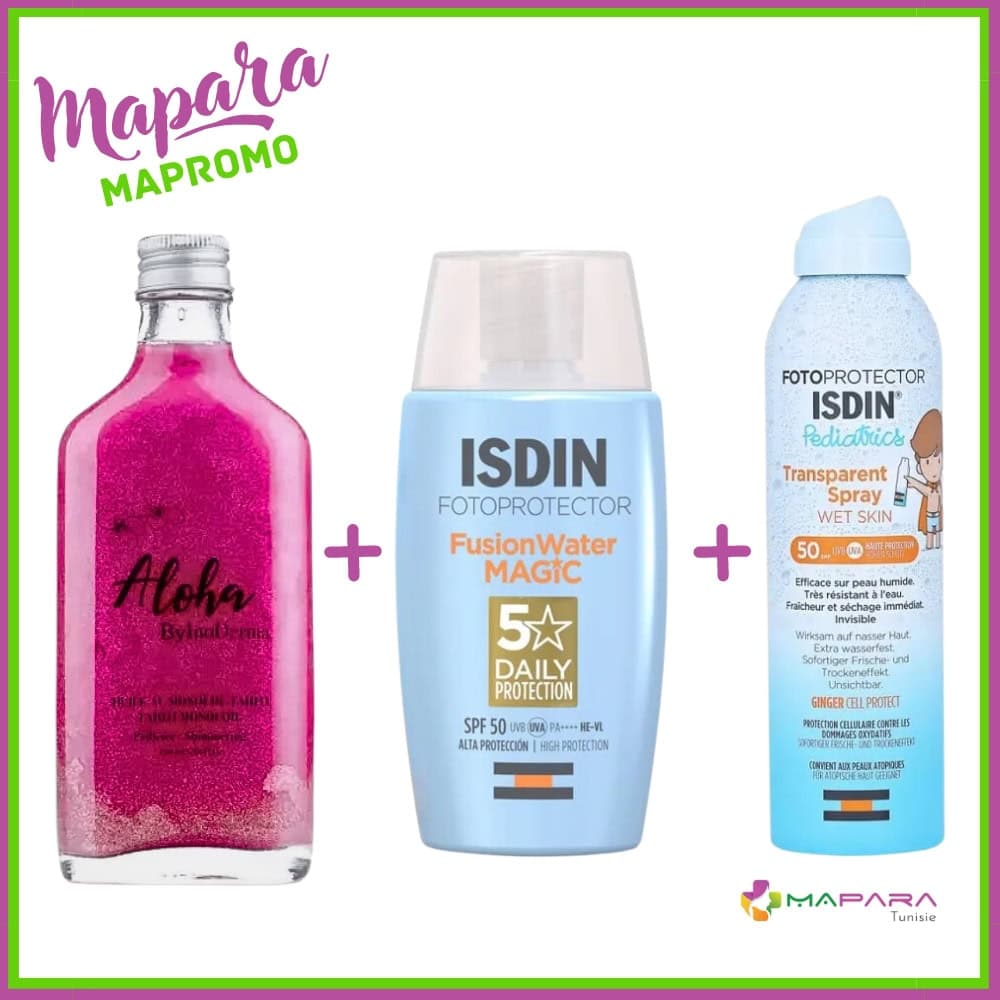 Trio Aloha Pink + ISDIN Ecran Invisible + ISDIN Spray Pediatrics