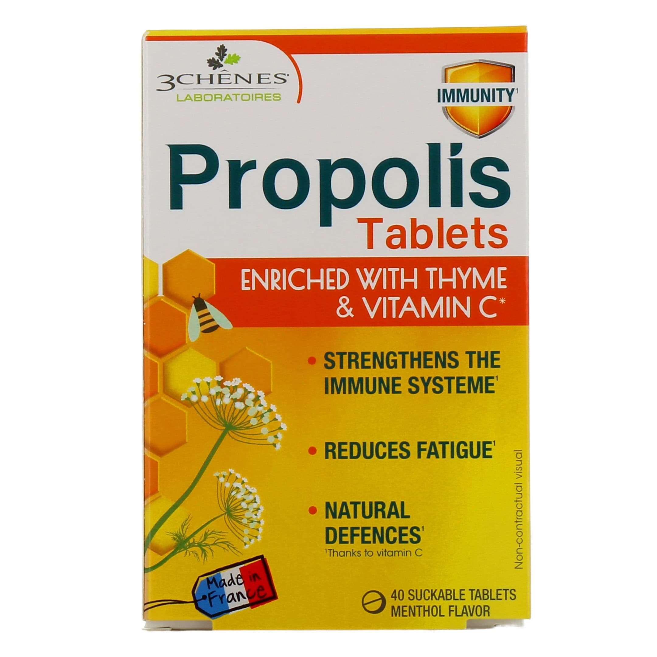 3 Chenes Propolis 40 Pastilles A Sucer