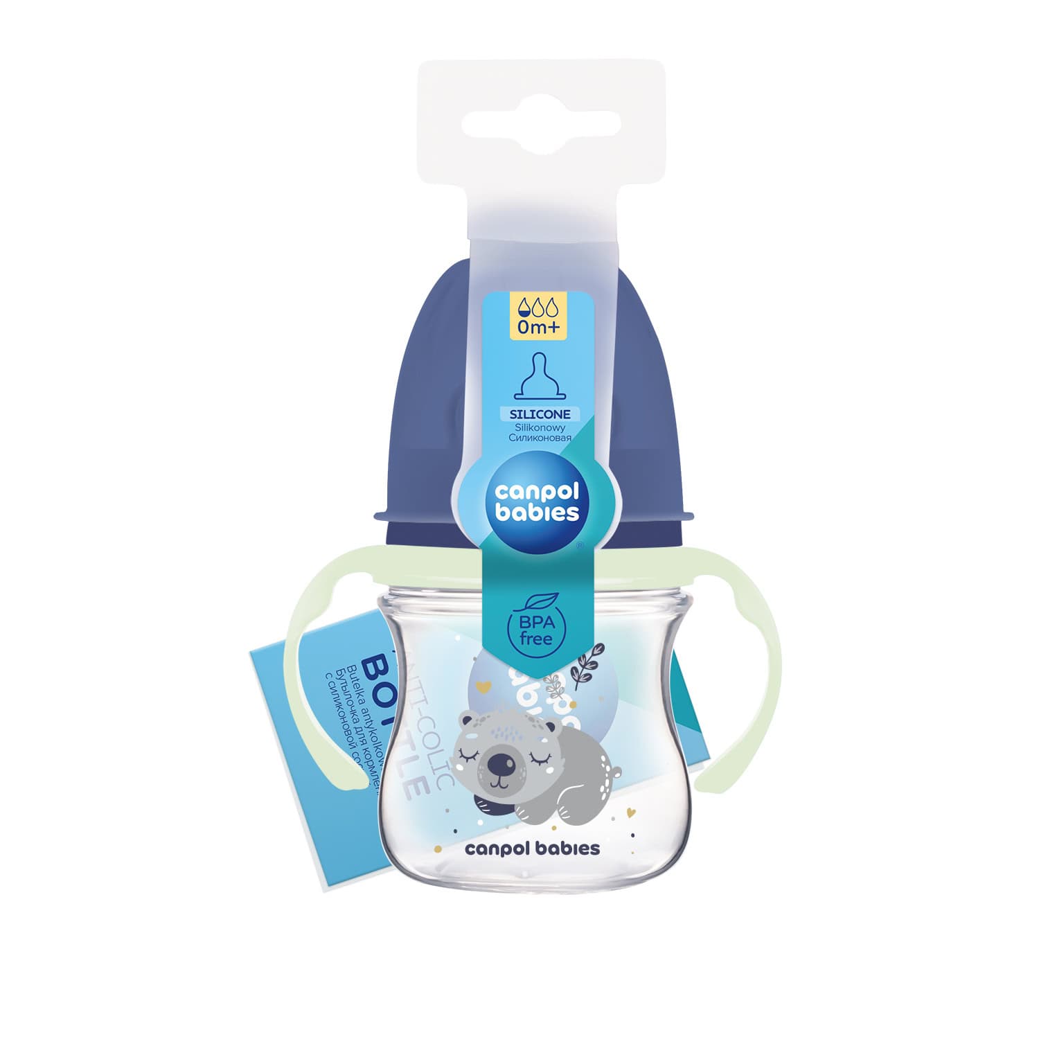 Canpol Biberon Anticolique Col Large Sleepy Koala Bleu 120ml 35/236