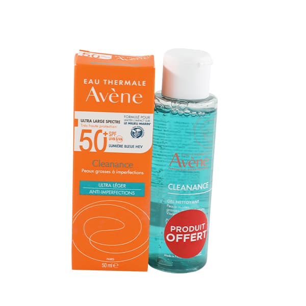 Avene Duo Ecran Cleanance P/g Spf50+ 50ML + GEL Nett 100ML Offert
