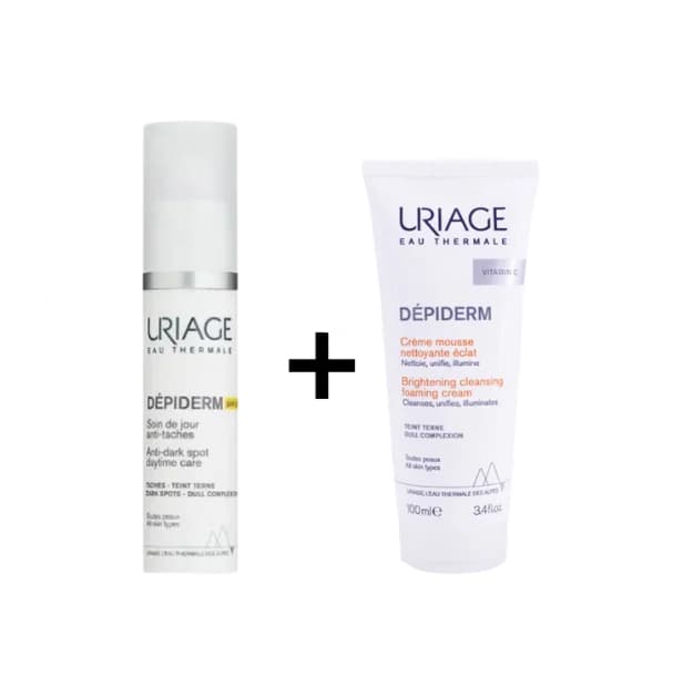 Uriage Depiderm Soin De Jour Spf50+ 30ML + Creme Mousse Nettoyante 100ML Anti-taches