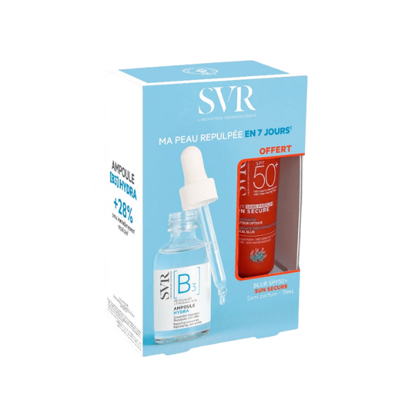 Pack SVR Ampoule Hydra B3 30 ML + Ecran Blur Sans Parfum 15 ML Offert