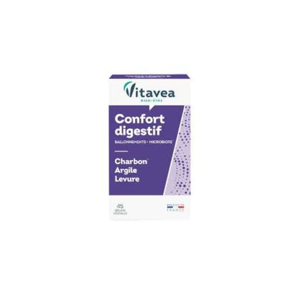 Vitavea Confort Digestif Charbon Levure Argile 45 Gelules