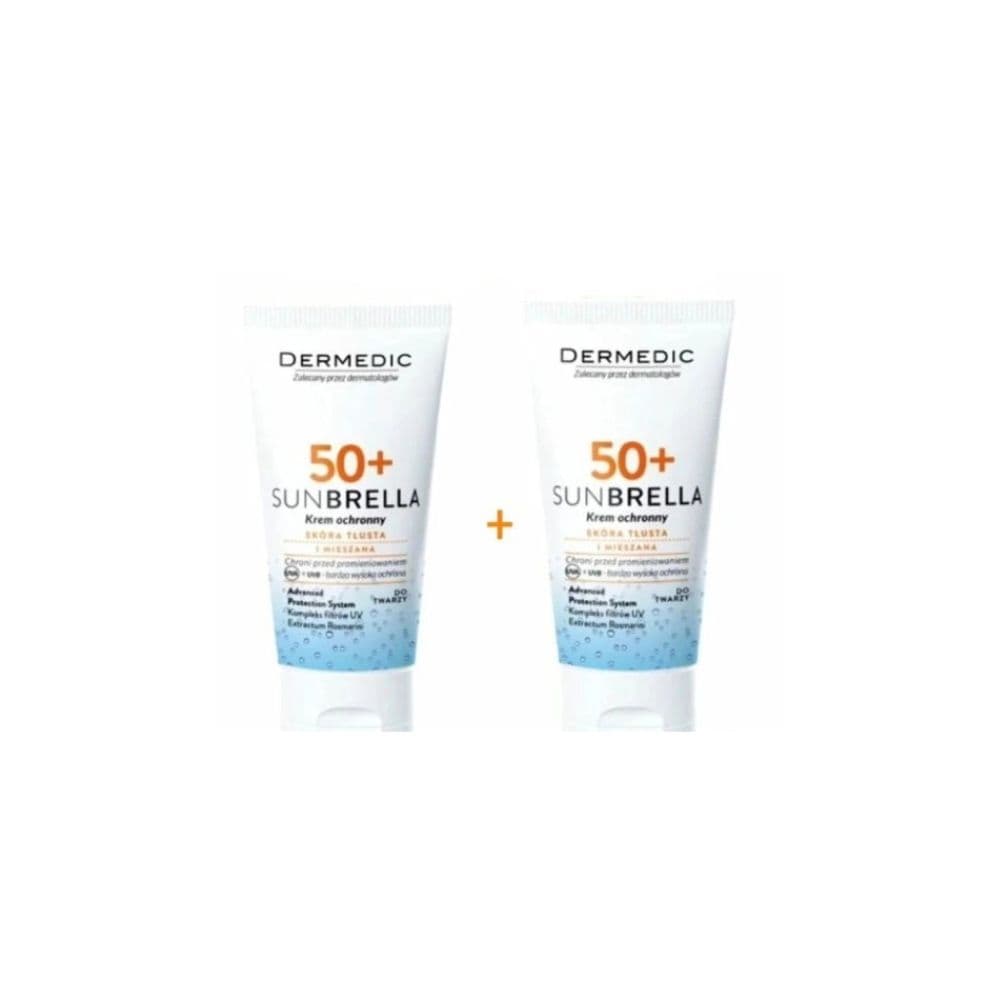 Dermedic Ecran Sunbrella Ultra Light Fluid Spf50+ Peau Seche +2eme Gratuite