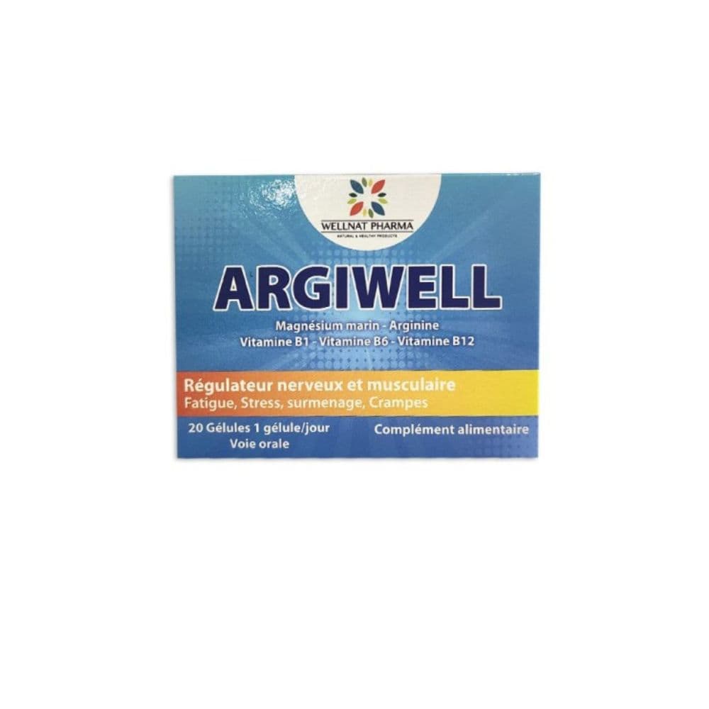 Argiwell Magnesium Marin Wellnat Pharma 20 Gelules