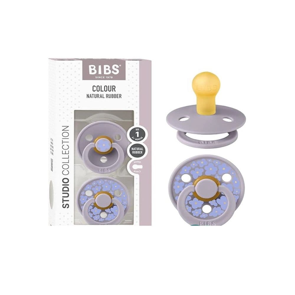Bibs Sucette Studio Colle Jasmine Fossil Grey Mix 6-18M Lot De 2