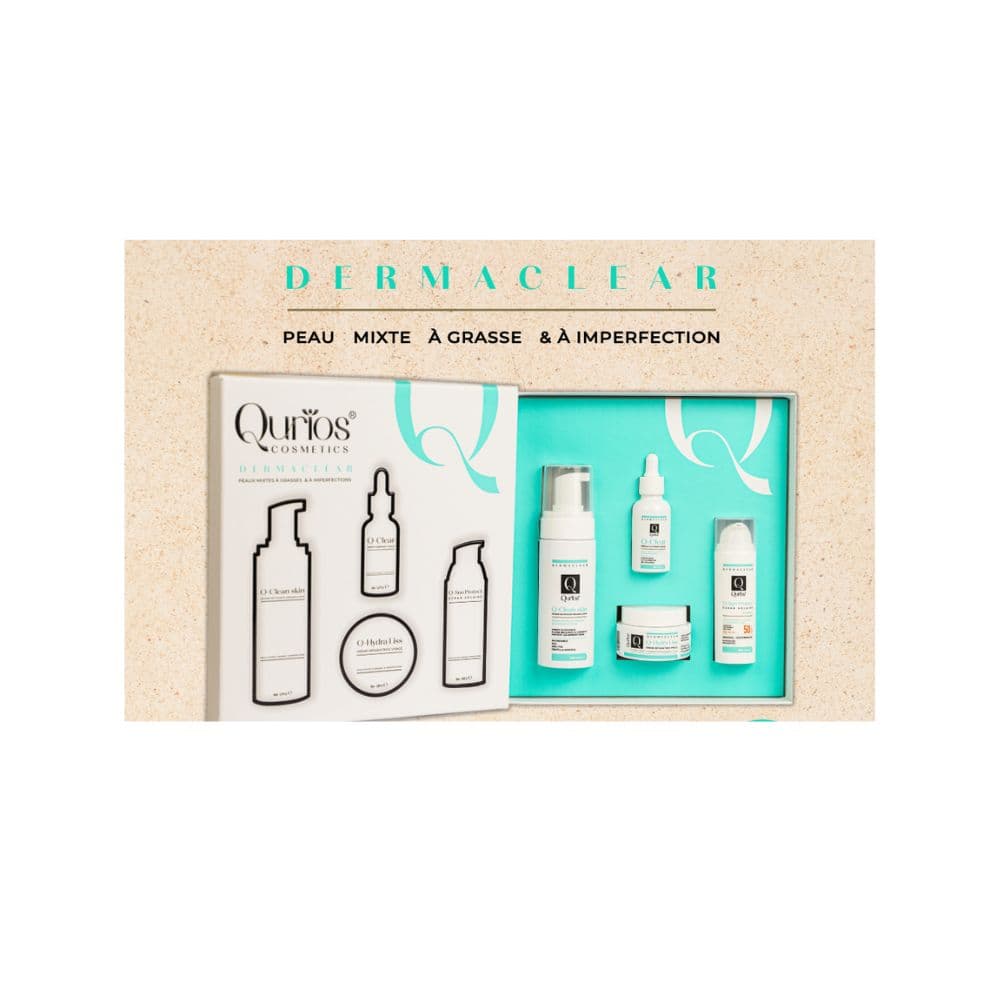 Qurios Coffet Dermaclear (ecran Beige +serum+cr Visage+mousse)pmg