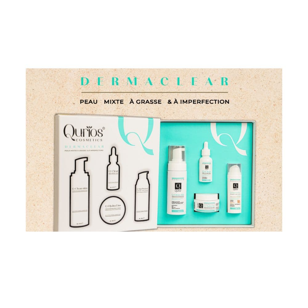 Qurios Coffet Dermaclear (ecran Invisible +serum+cr Visage+mousse)pmg