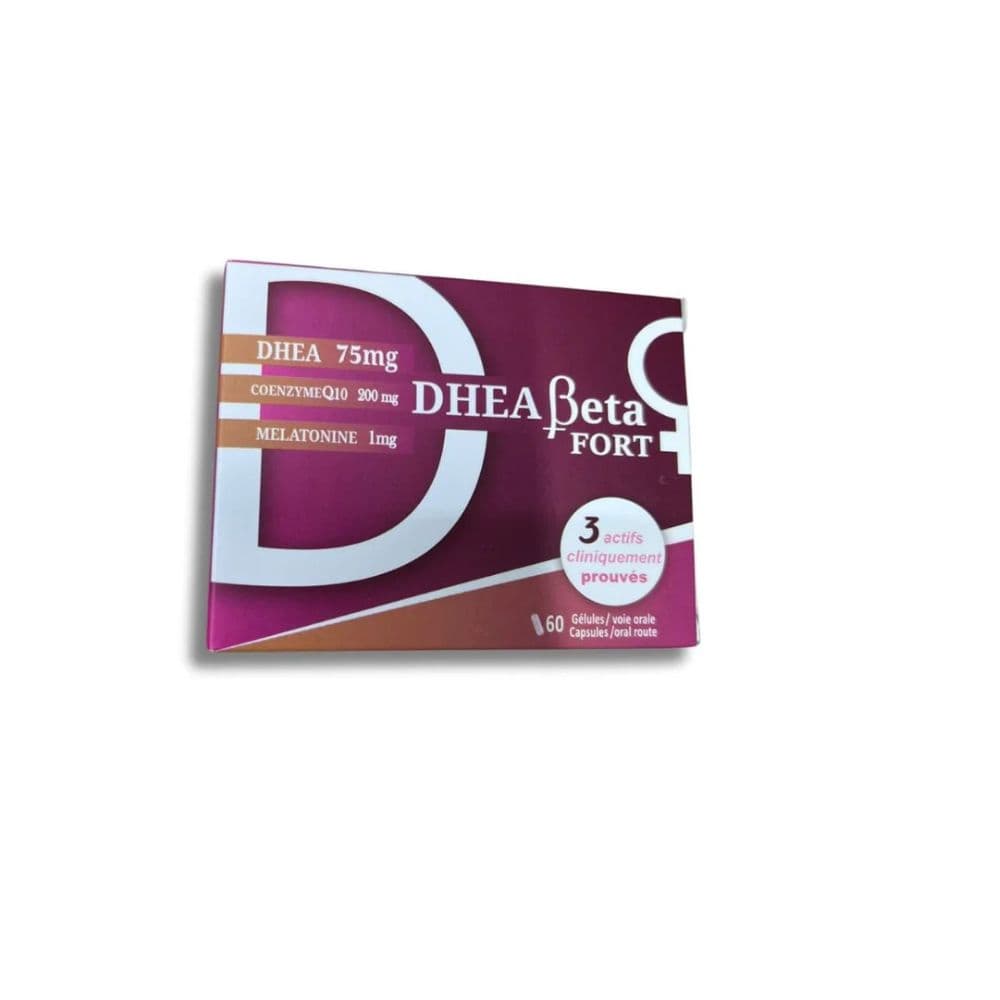 Dhea Beta Fort 75Mg + Coq10 + Melatonine | Formule Triple Action Anti-age 60 Gelules