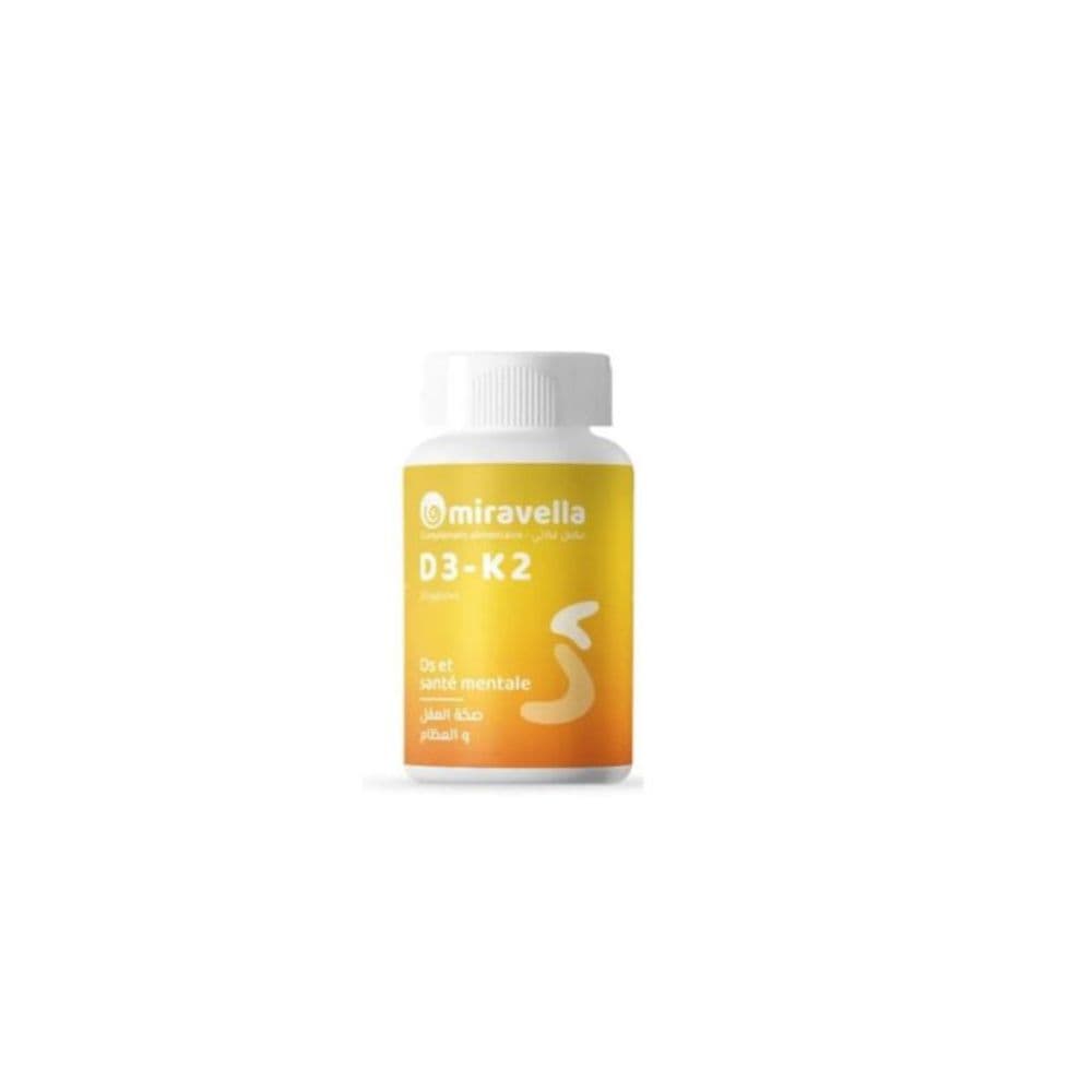 Miravella Vitamine D3+k2 30 Gelules