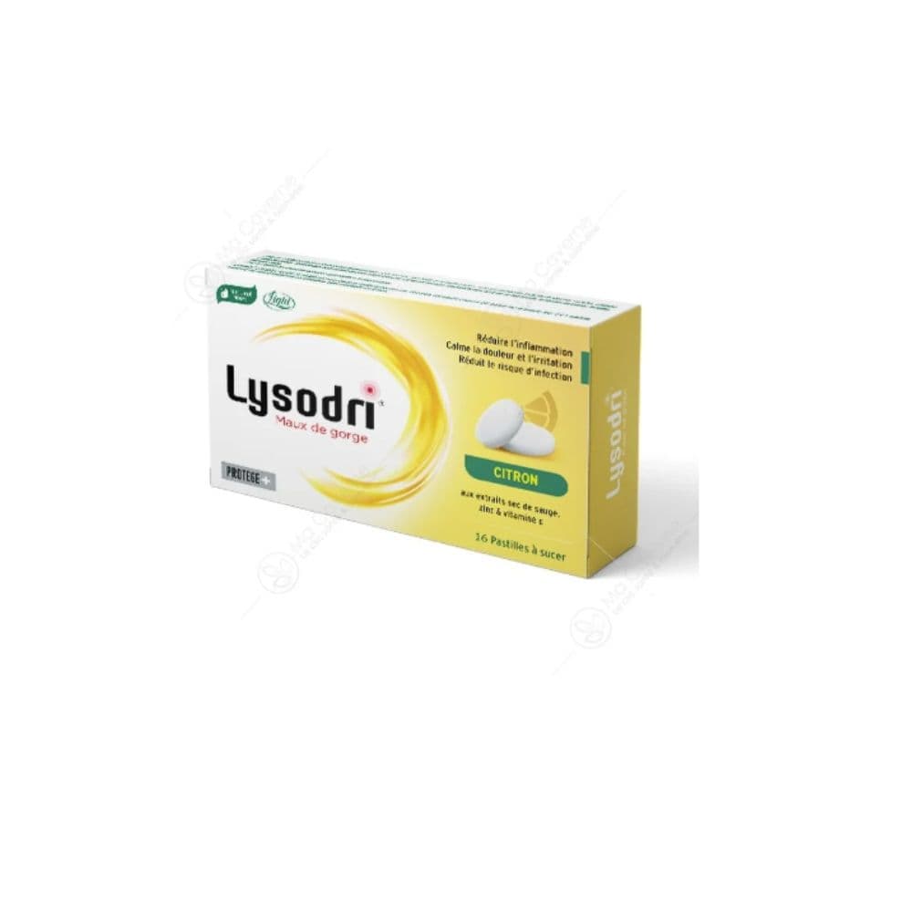 Lysodri Maux De Gorge 16 Pastilles A Sucer Citron