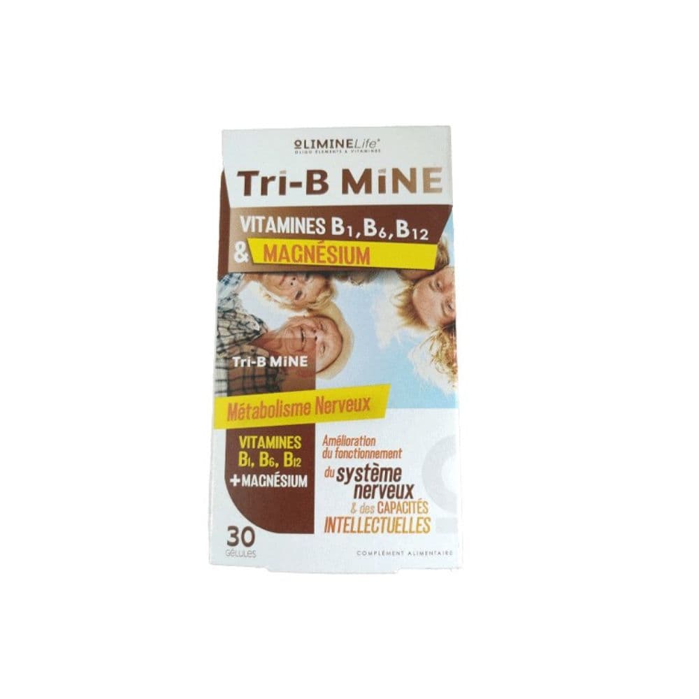 Naturalium Tri B Mine Vitamines B1, B6, B12 Magnesium 30 Gelules