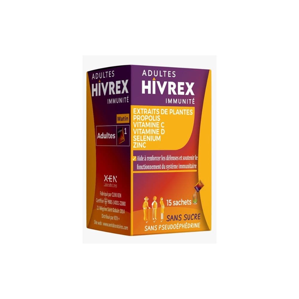 Xen Hivrex Immunite Adultes Ss Sucre Sachets B/15