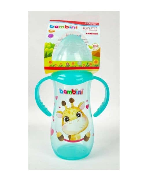 Bambini Biberon Jumbo Large Avec Anses 330ML 907 Bleu