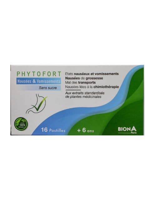 Biona Phytofort Nausees Vomissements S/sucre 16 Pastilles