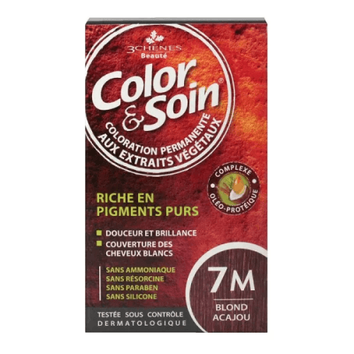 3 Chenes Color & Soin Coloration Blond Acajou 7M