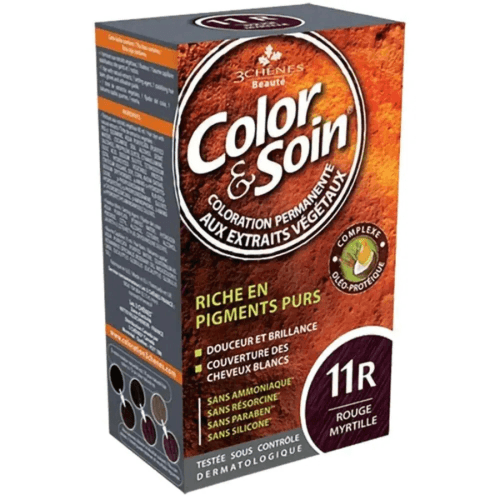 3 Chenes Color & Soin Coloration Rouge Myrtille...