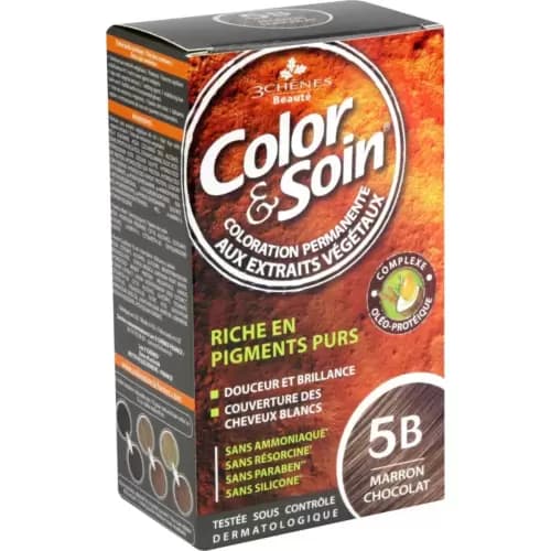 3 Chenes Color & Soin Coloration Marron...