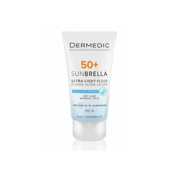 Dermedic Sunbrella Ecran Fluide Ultra Leger SPF 50+ Peaux Seche Et Normales Sensibles 40 ML