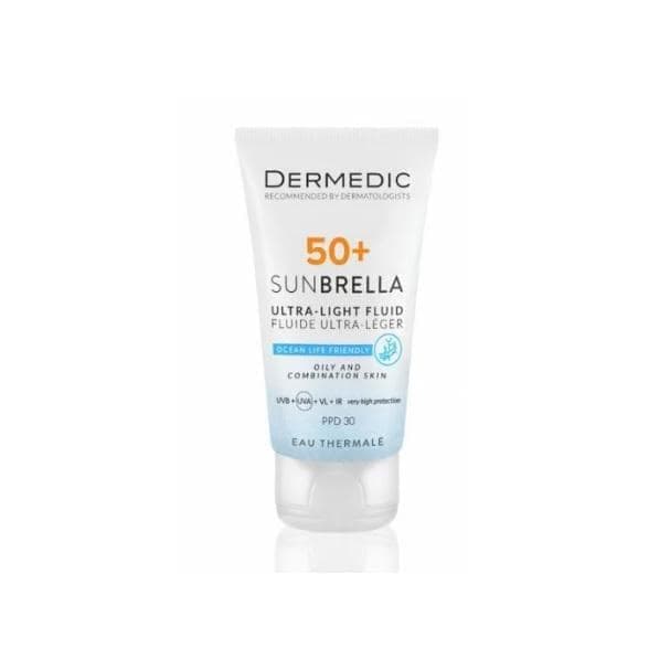 Dermedic Sunbrella Fluide Ultra Legere SPF 50+ Peaux Grasses Et Tout Types De Peaux 40 ML
