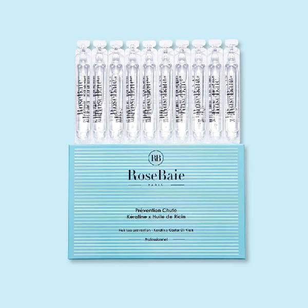 Rosebaie Ampoules Prevention Chute Keratine X Huile De Ricin