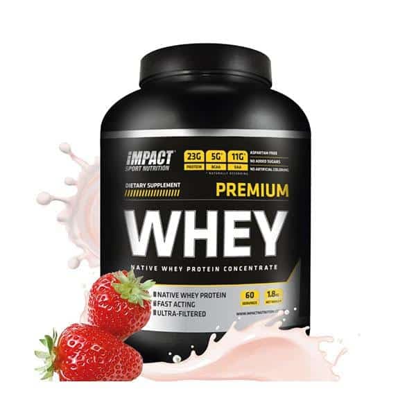Impact Proteine Premium Whey Strawberry Cream Pot De 1.8kg