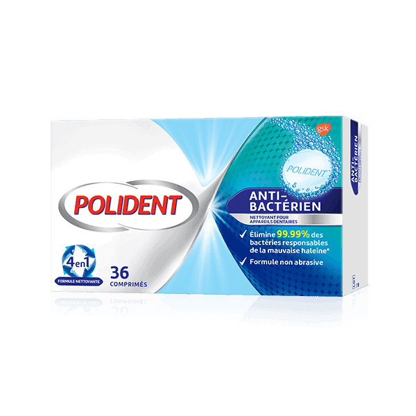 Polident® Nettoyant Anti-bacterien 36 Comprimes