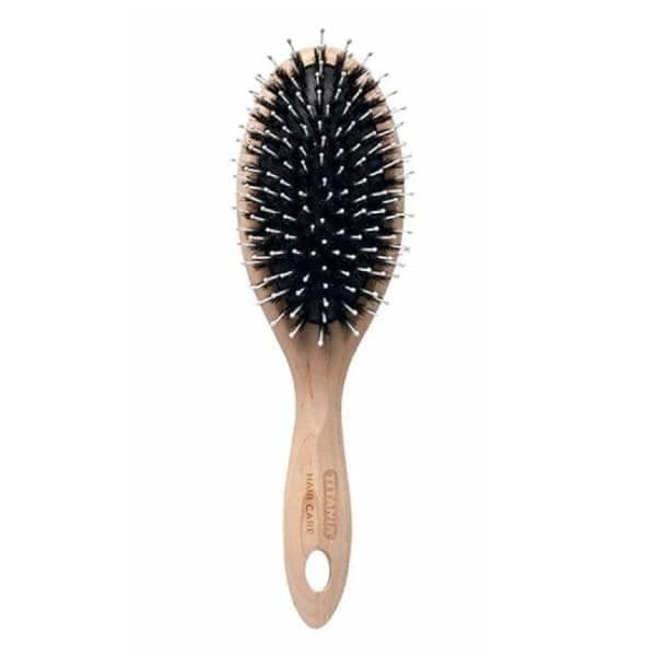 Titania Brosse Pneumatique Nature Erable Poils Sanglier/nylon 22.4 Cm 2862