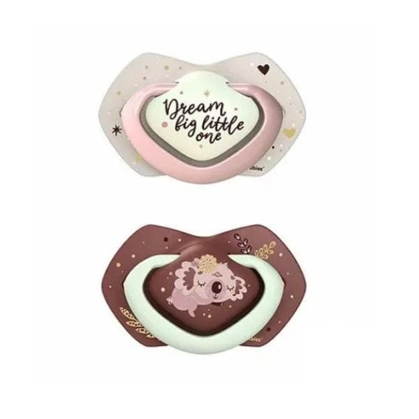 Canpol 2 Sucette Symetriques Luminescentes 18m+ Rose Sleepy Koala