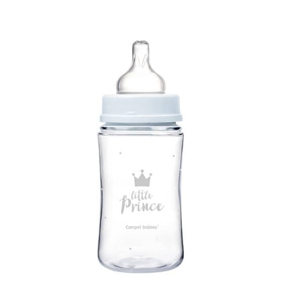 Canpol Babies Biberon Anti Colique Col Large Bleu Royal Baby 120 ML