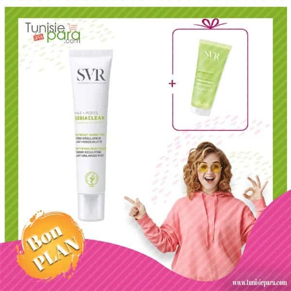 SVR Sebiaclear Pack Mat+ Pores Soin Matifiant + Sebiaclear GEL Moussant 55ml Offert