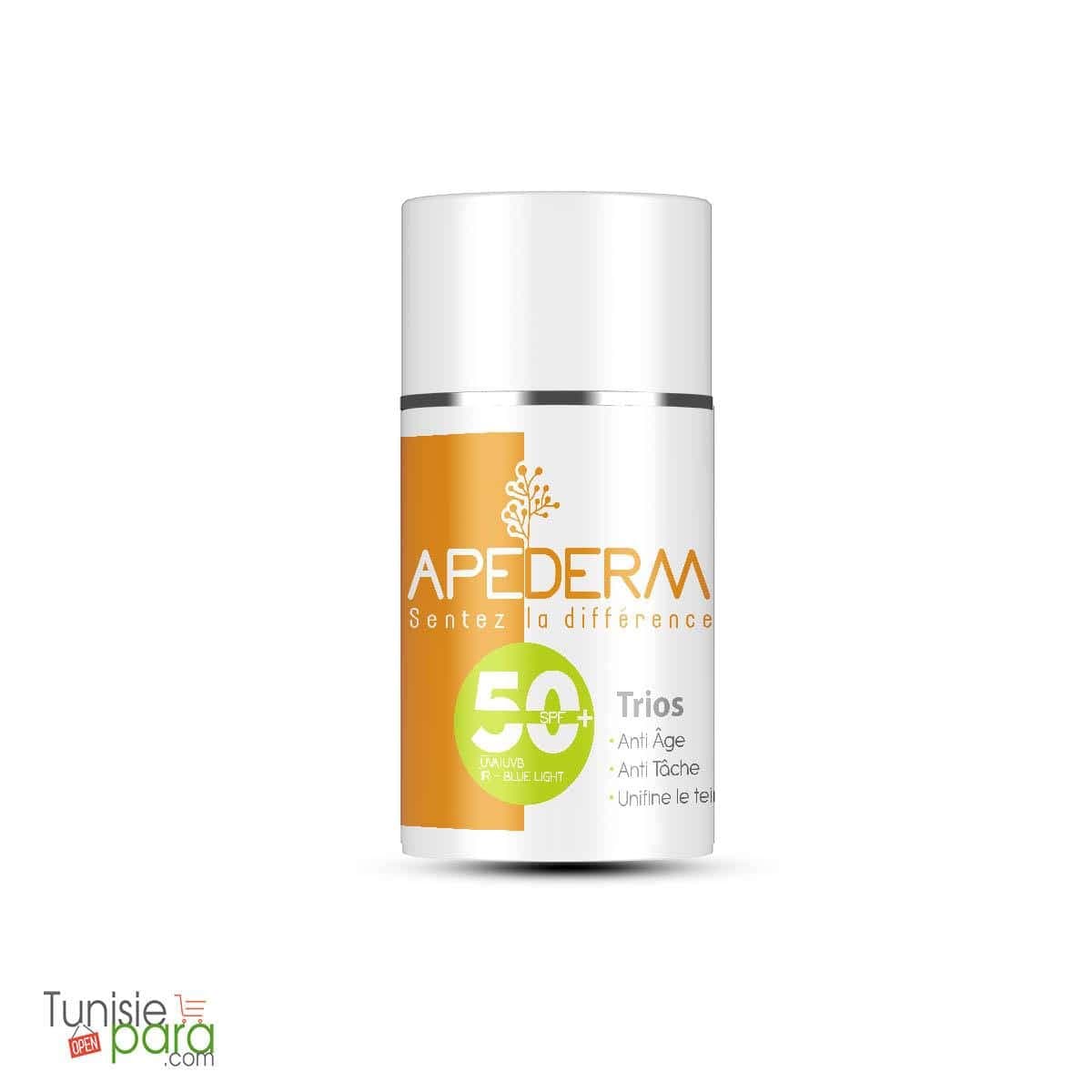 Apederm Trios Ecran Solaire Invisible Anti-age Anti-taches SPF 50+