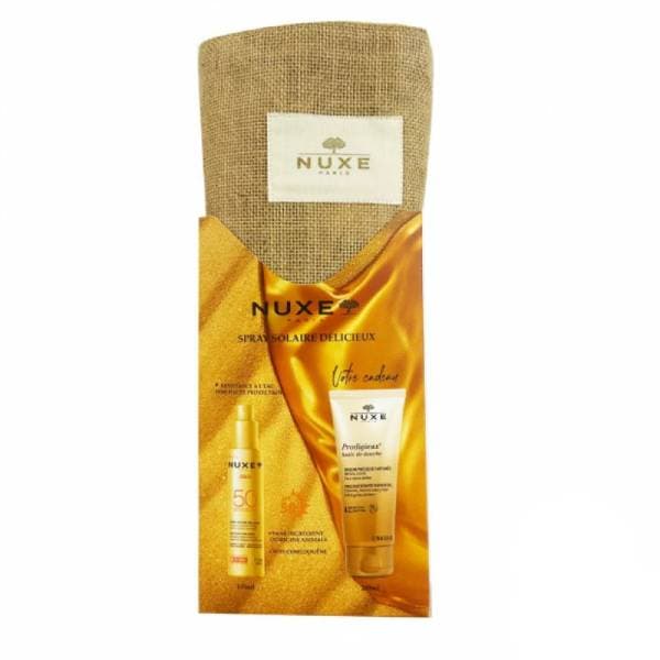 Nuxe Sac Spray Solaire Delicieux Spf50+huile De Douche Prodigieux